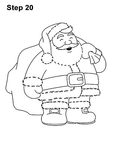 386x500 Santa Claus Drawing How To Draw In 8 Easy Steps Santa Claus