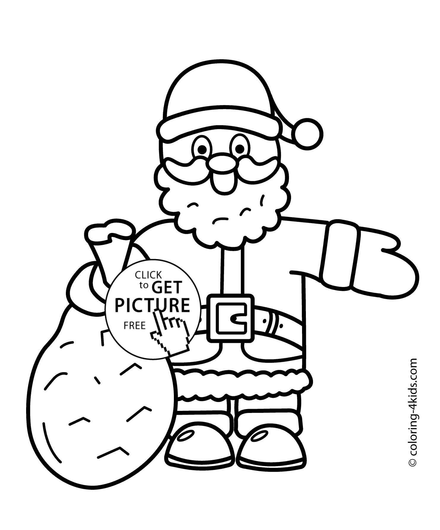 1483x1784 Santa Claus Christmas Coloring Pages For Kids, Printable Free