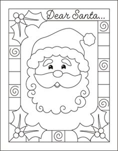 236x302 Drawn Santa Child Printable