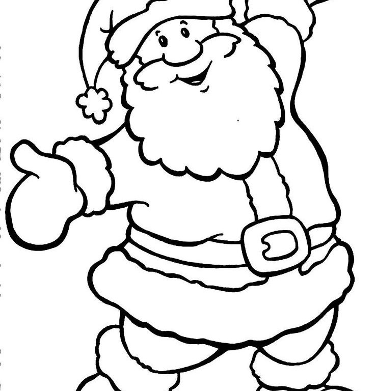 736x768 Download Santa Claus Drawing
