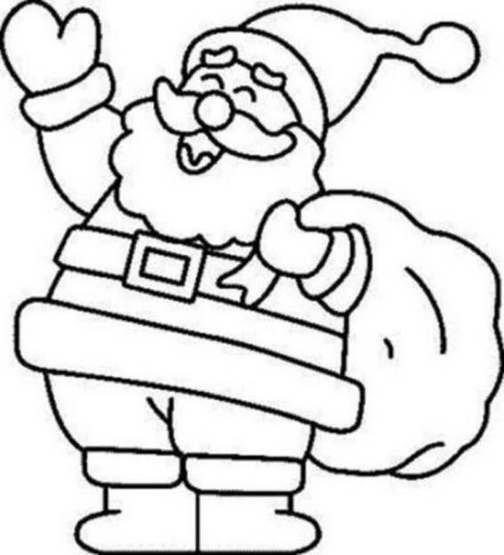 566x623 Santa Claus Coloring Pages For Humorous Draw Print Printable