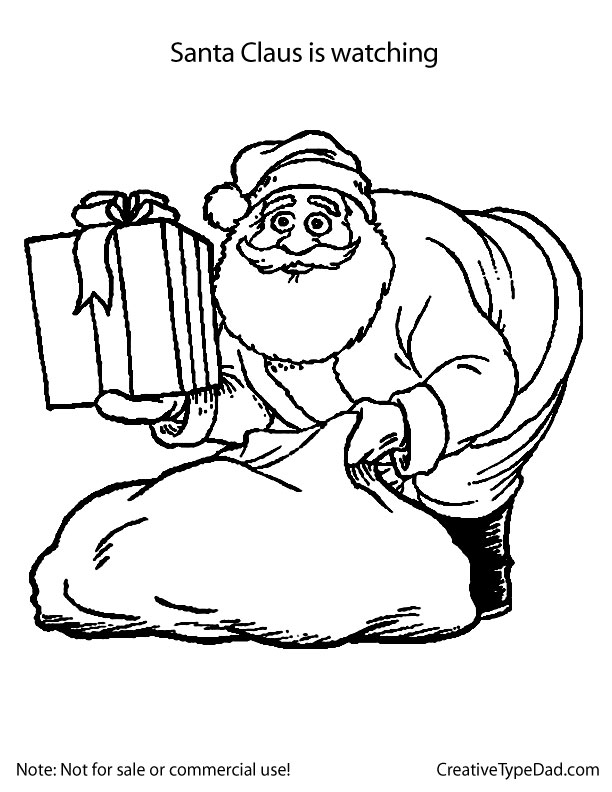 612x792 Xoaqwepo Santa Claus Drawing Pages
