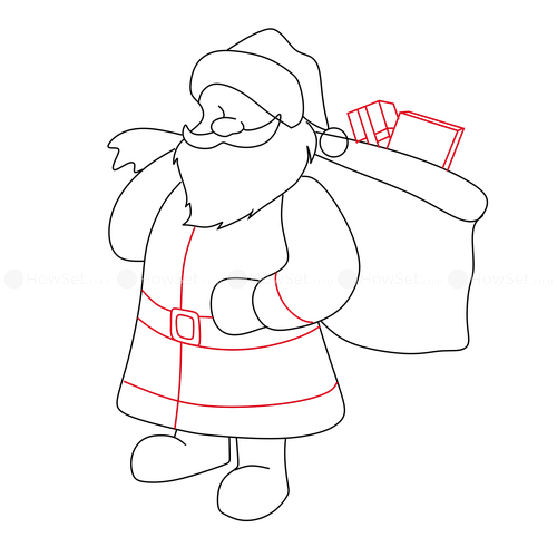 500x500 Santa Claus With Gifts Christmas And New Year How To Draw