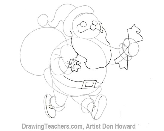 550x442 Cartoon Santa Claus