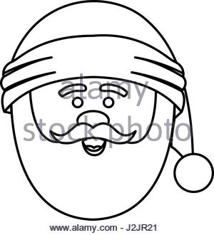 300x330 Silhouette Of Santa Claus Face With Christmas Hat And Half Shadow