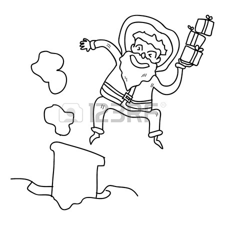 450x450 Hand Drawing Cartoon Character Christmas Santa Claus Royalty Free