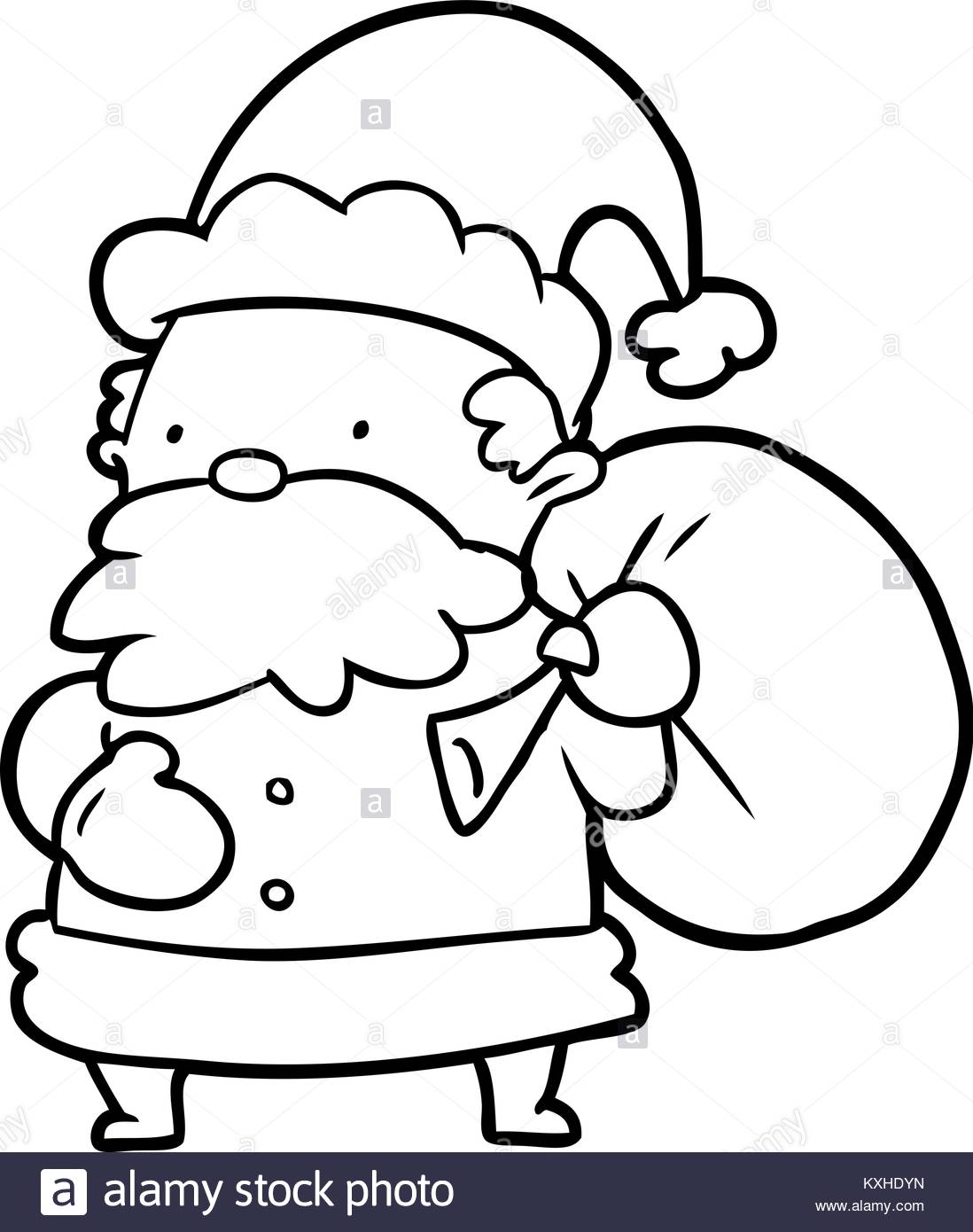 1098x1390 Line Drawing Of A Santa Claus Stock Vector Art Amp Illustration