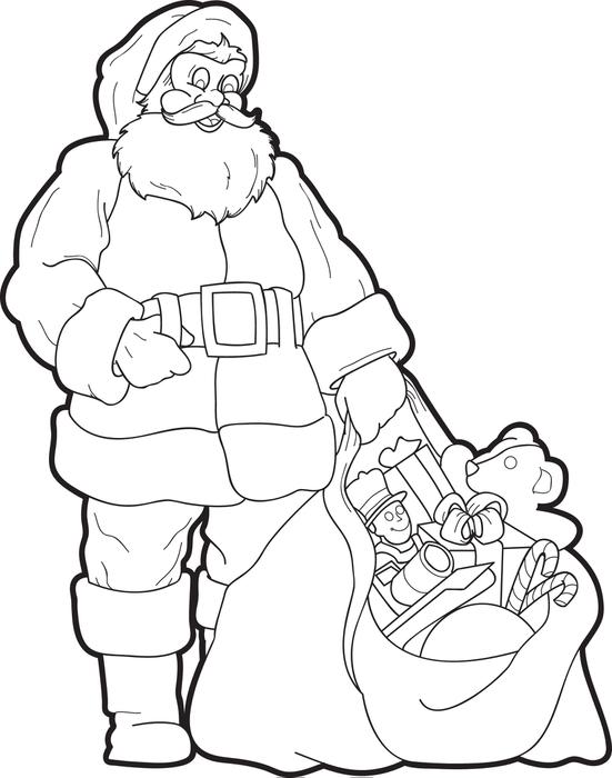 551x700 Free Printable Santa Claus Coloring Page For Kids