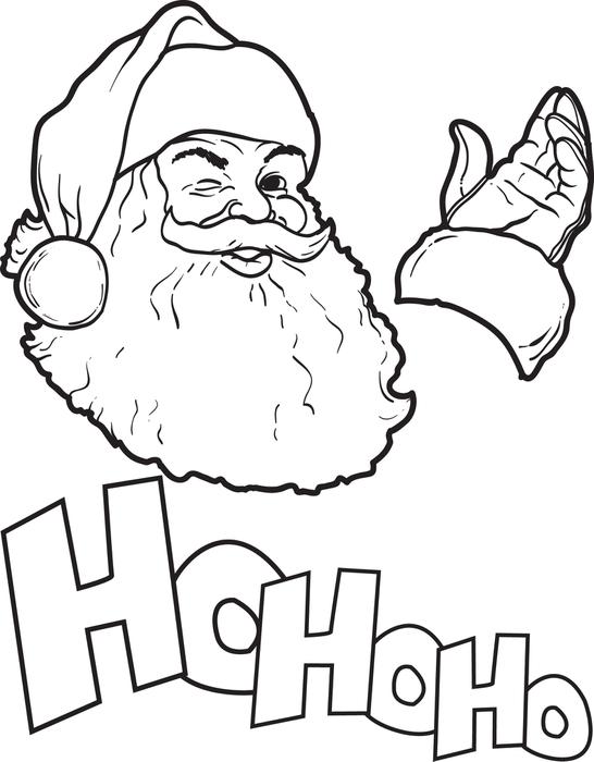 546x700 Free Printable Santa Claus Coloring Page For Kids