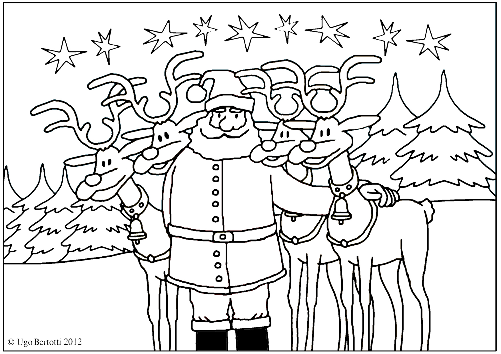 1754x1240 Santa Claus' Reindeers