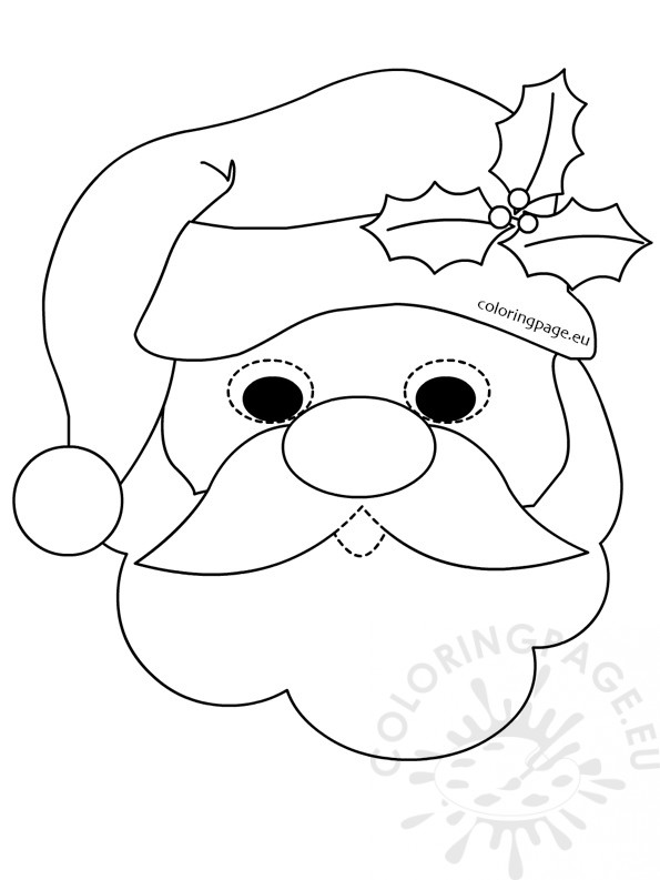 595x793 Santa Claus Mask Printable