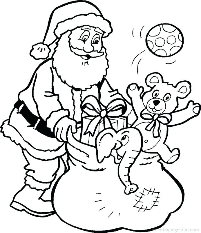 693x800 Coloring Page Santa With Rein Deer Coloring Page Coloring Page