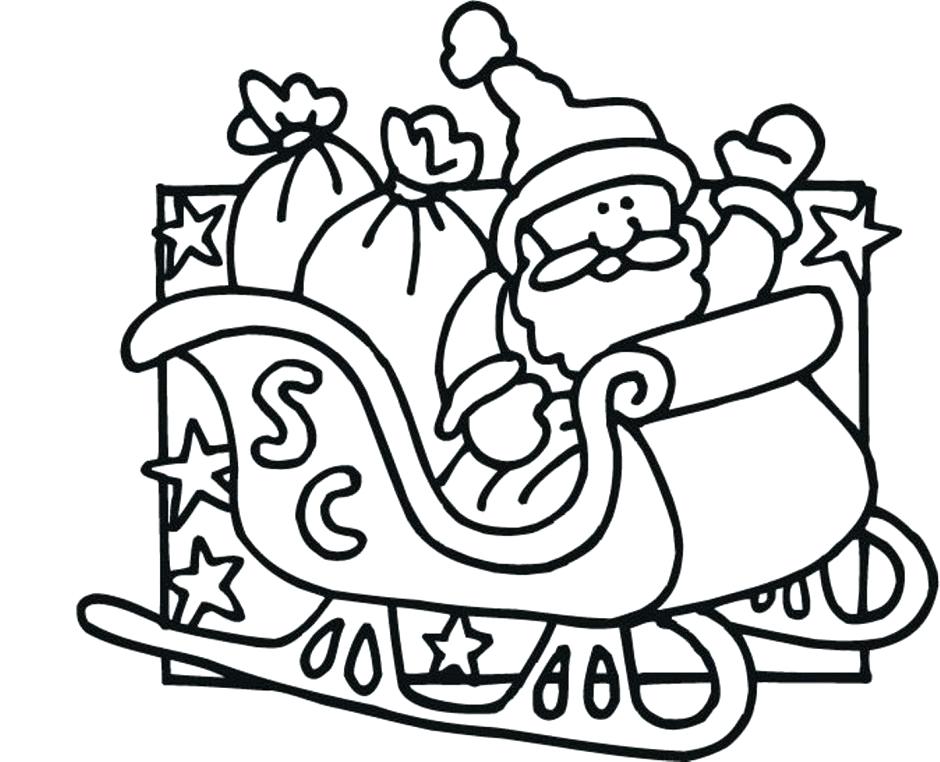 940x762 Coloring Pages Santa Claus Sleigh Sheets Murs