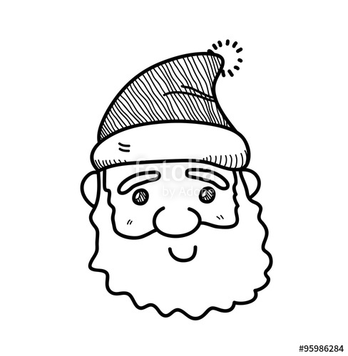 488x500 Drawn Cute Santa