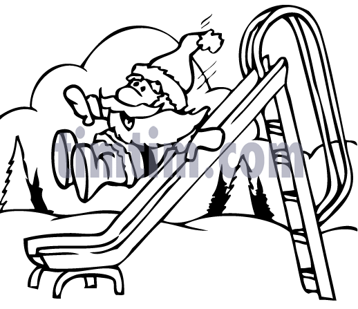 518x447 Free Drawing Of Santa Slide Bw From The Category Christmas