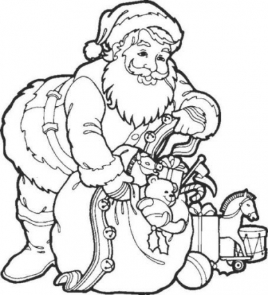 386x425 Simple Christmas Drawings Santa Clause Coloring Pages For Kids