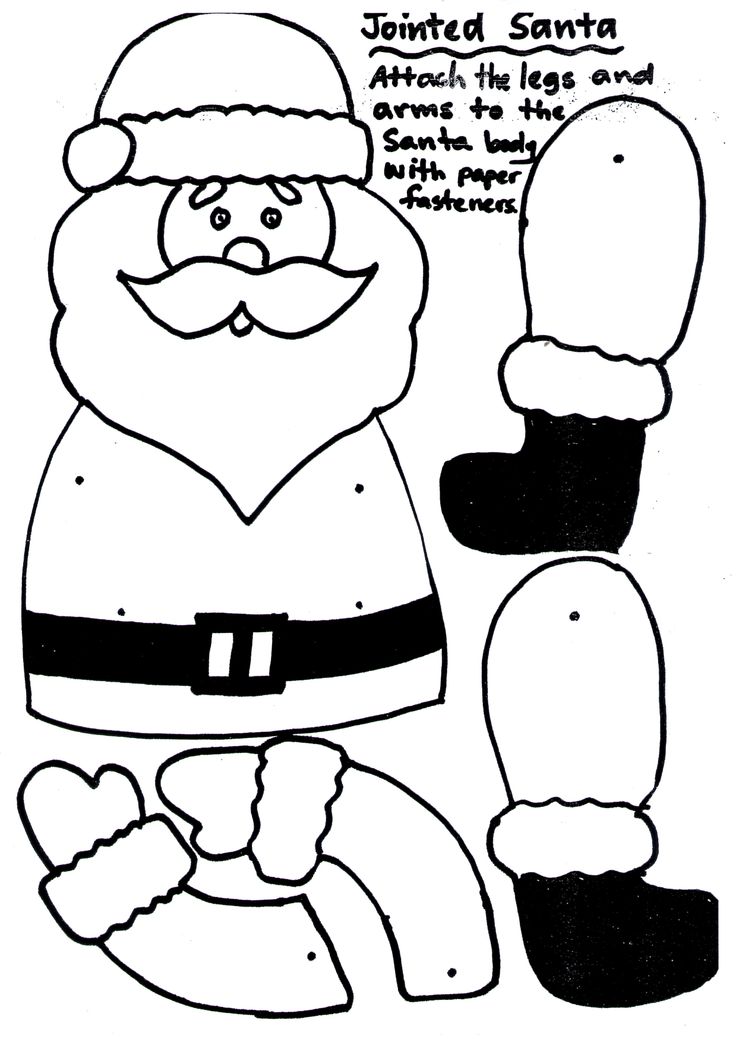 736x1039 Nobby Design Cut Out Santa Claus Coloring Page