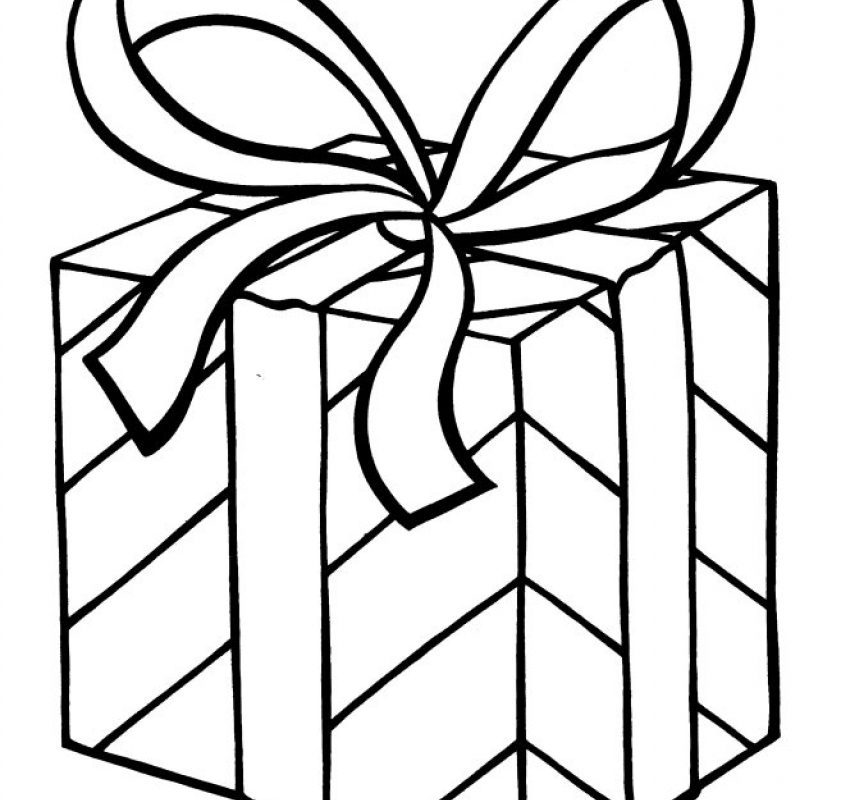 841x800 Present Gift Coloring Page For Kids Free Presents Printable Santa