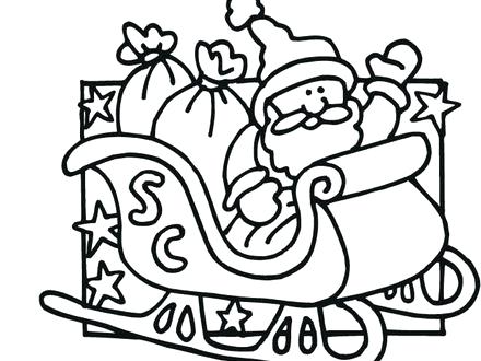 440x330 Santa And His Reindeer Coloring Pages Draw Sheets For Sheets Santa