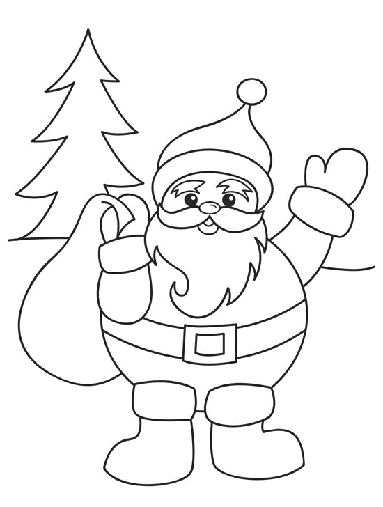 550x728 Santa Christmas Coloring Pages Printable For Preschoolers