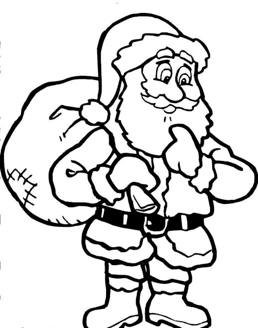 518x658 Santa Claus Ready To Deliver Christmas Gifts For Kids Coloring