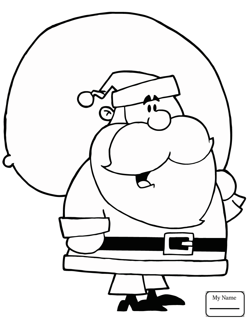 1025x1326 Coloring Pages For Kids Happy Santa Claus Runs With Bag Santa