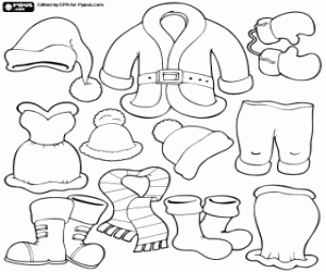 300x250 Santa Claus Clothes Coloring Pages Printable Games
