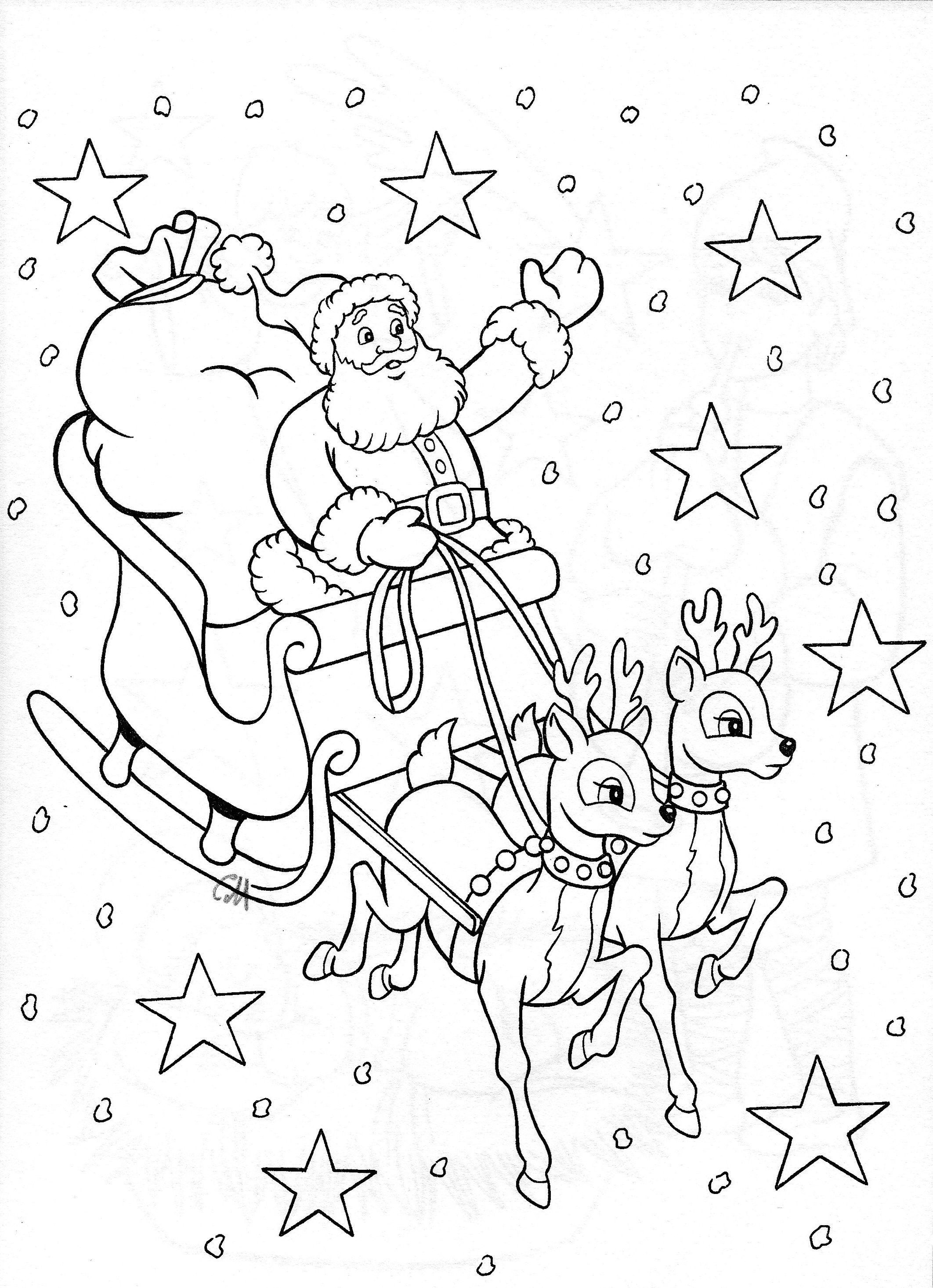 2124x2931 Santa Amp Sleigh