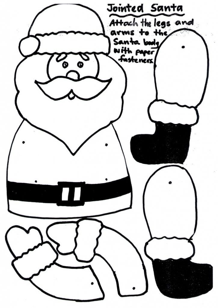 725x1024 Santa Cut Out Template