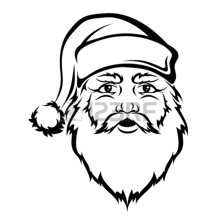 Santa Face Drawing