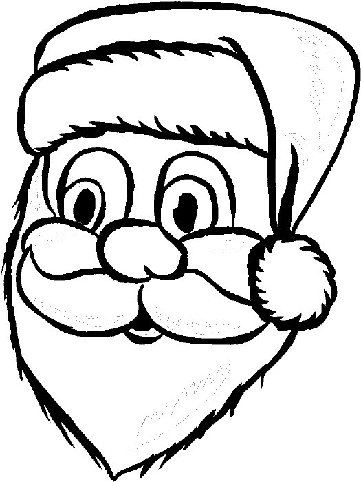 525x700 Santa Claus Face Coloring Page