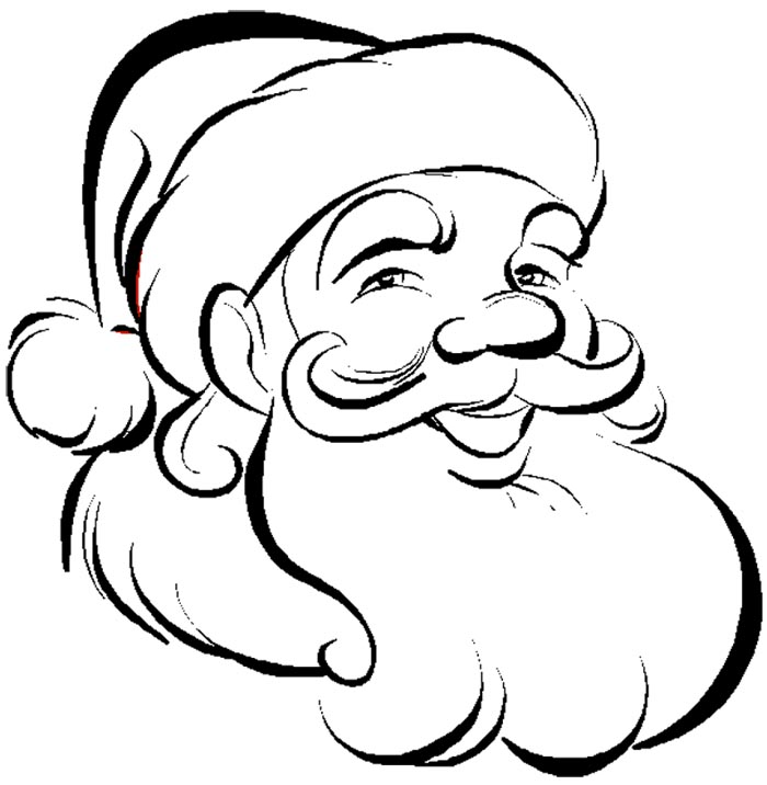 700x716 Drawing Clipart Santa Claus