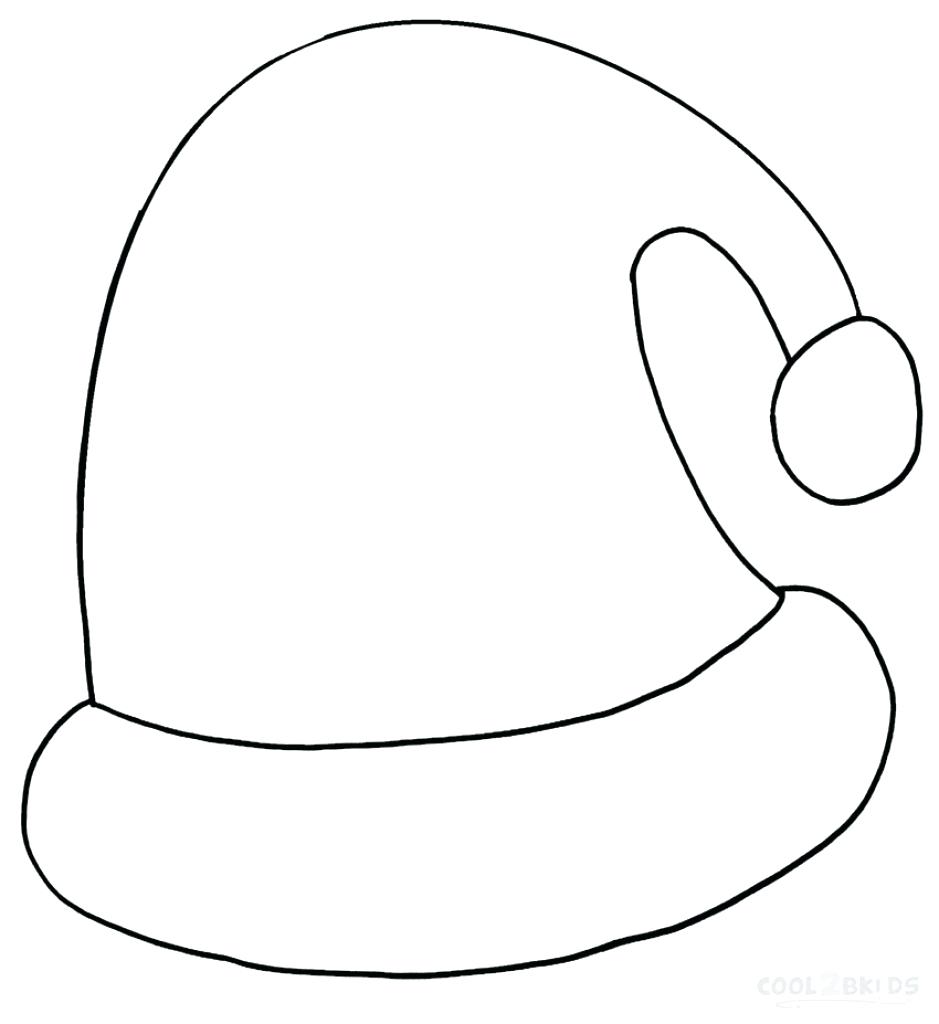 939x1024 Coloring Santa Hat Coloring Page