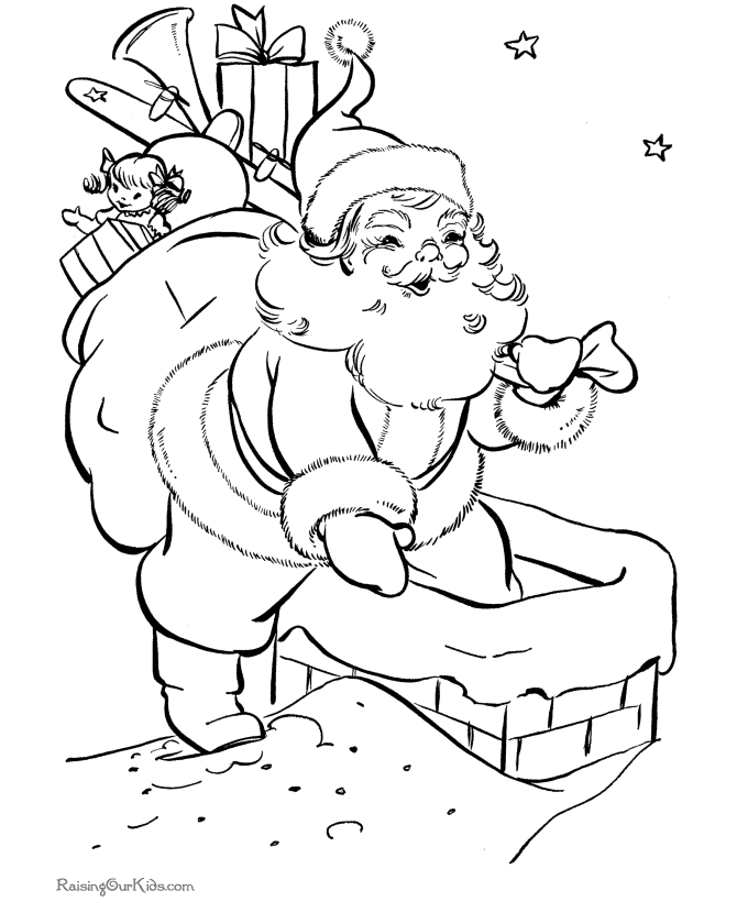 670x820 Pictures Of Santa To Color 370785