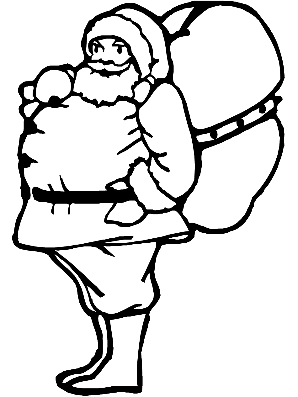 950x1266 Santa's Bag Of Toys Coloring Page Printable Christmas Coloring