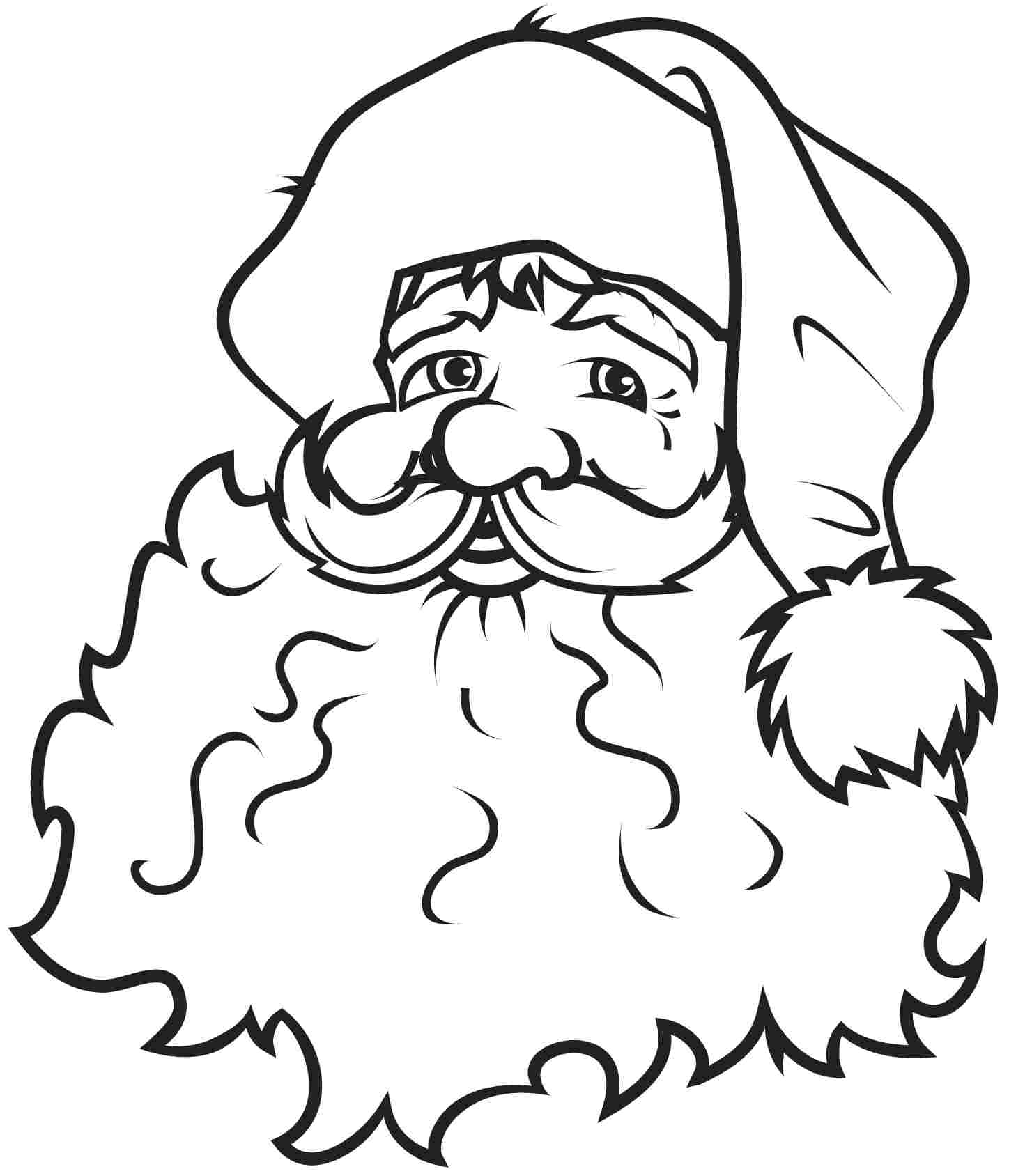 1448x1688 Santa Claus Coloring Pages Line Drawings Printable To Funny Santa