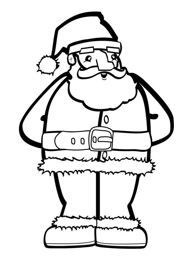 639x897 Santa Coloring Pages For Kids