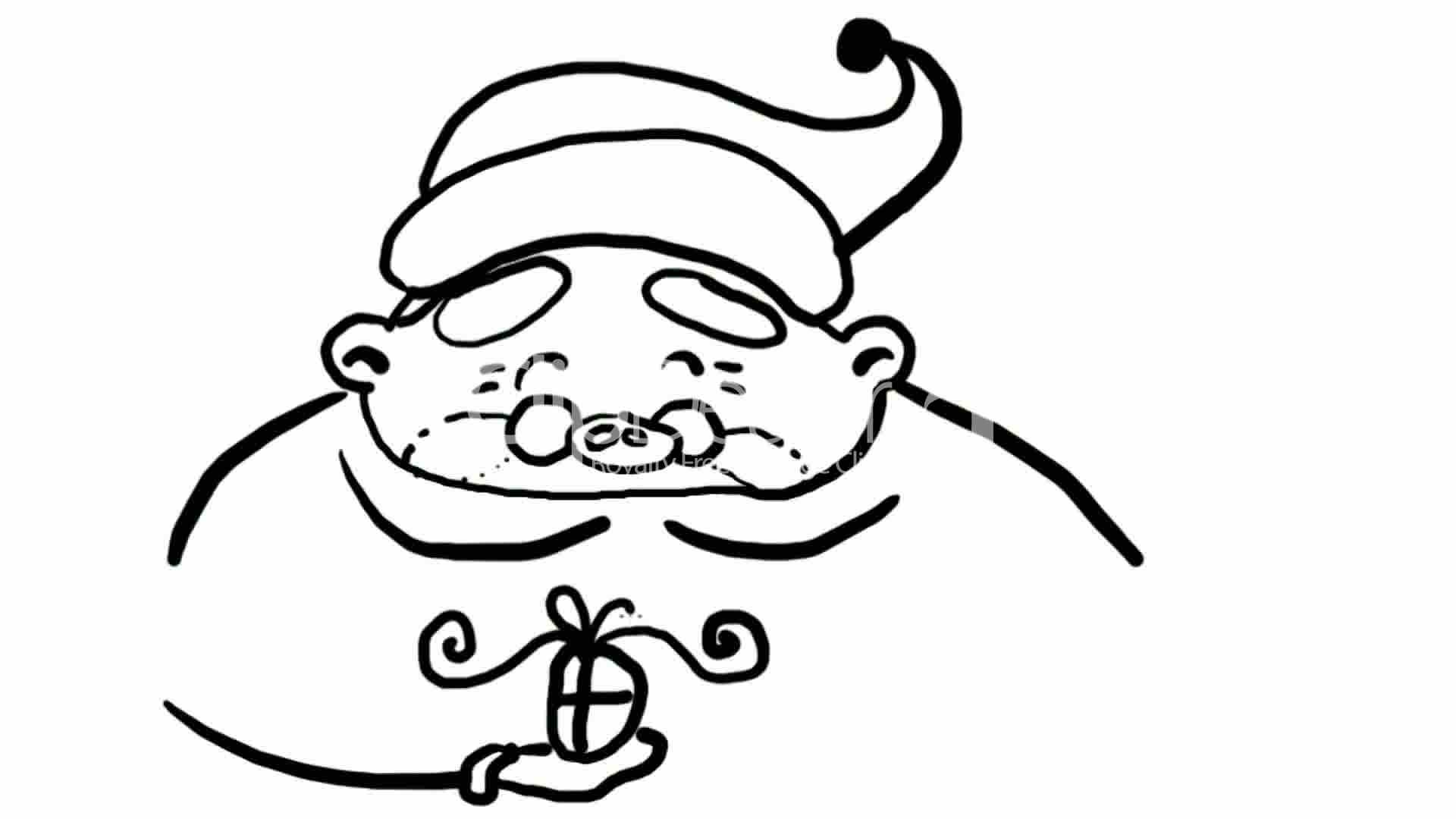 1920x1080 Drawing Of Christmas Santa Claus,hand Painting Video Material