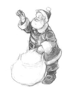 236x312 Sketch Of Santa. It's Never Too Early For Xmas
