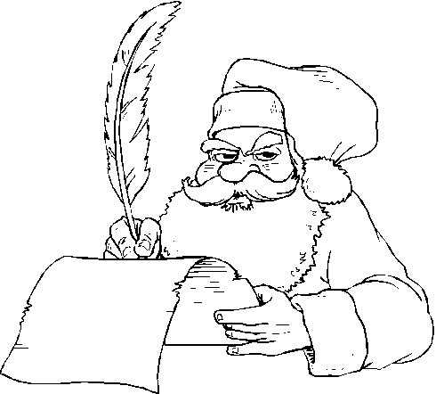 490x442 Santa List Coloring Page Christmas Images For You To Use Heres