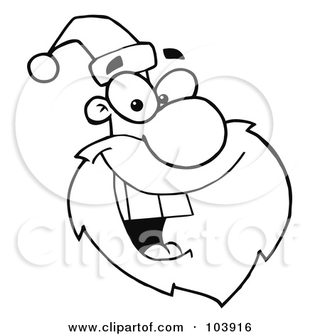 450x470 Santa Outline Clipart