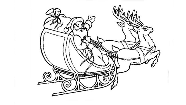 650x366 Santa Sleigh Drawing