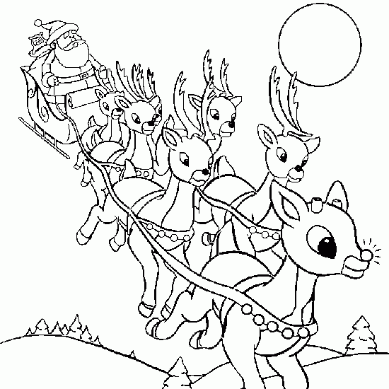 550x550 Well Santa Sleigh Coloring Page 37