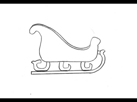 480x360 How To Draw Santa's Sleigh Stocking Patterns