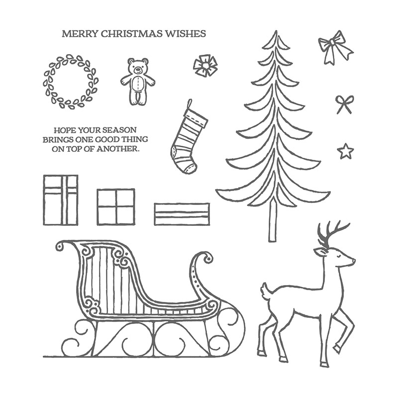 800x800 Santa's Sleigh Photopolymer Stamp Set By Stampin' Up!