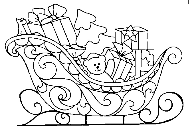 666x465 Christmas Sled Coloring Pages Crafts And Worksheets