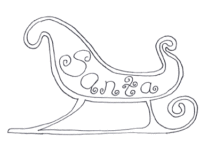 200x150 Santa In A Sleigh Coloring Page Coloring Pages