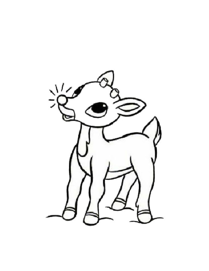 736x951 Rudolph Sleigh Clipart Christmas Black And White