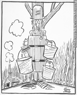 313x385 M965.199.5164 The Sap Is Running. Drawing, Cartoon John