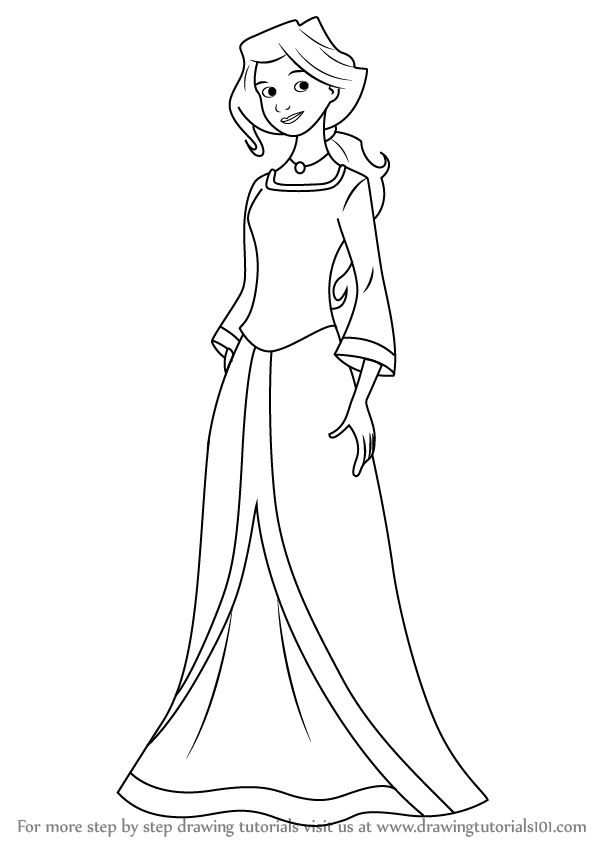 593x844 Learn How To Draw Sarah From Liberty's Kids (Liberty's Kids) Step